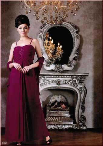 Abendkleid/Ballkleid von Lautinel mit passender Stola/Schal in Chiffon.